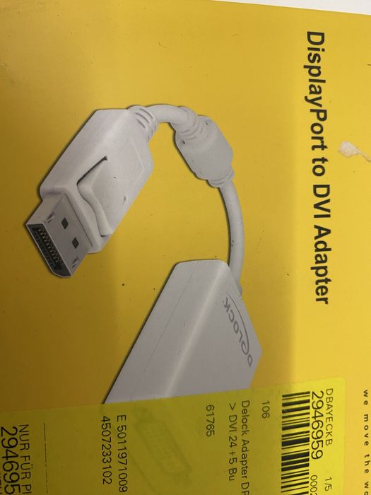Перехідник адаптер DeLock DisplayPort – DVI