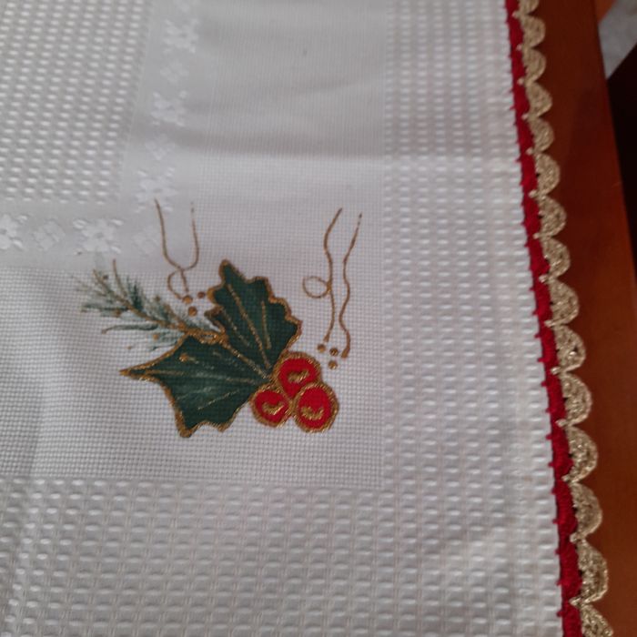 Toalhas de Natal  pintadas à mão