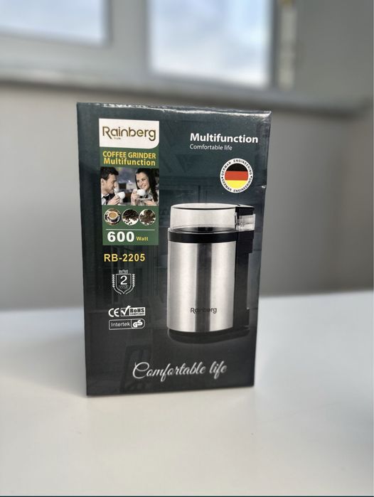 Кофемолка кавомолка подрібнювач Rainberg 600W дуже потужна !!!
