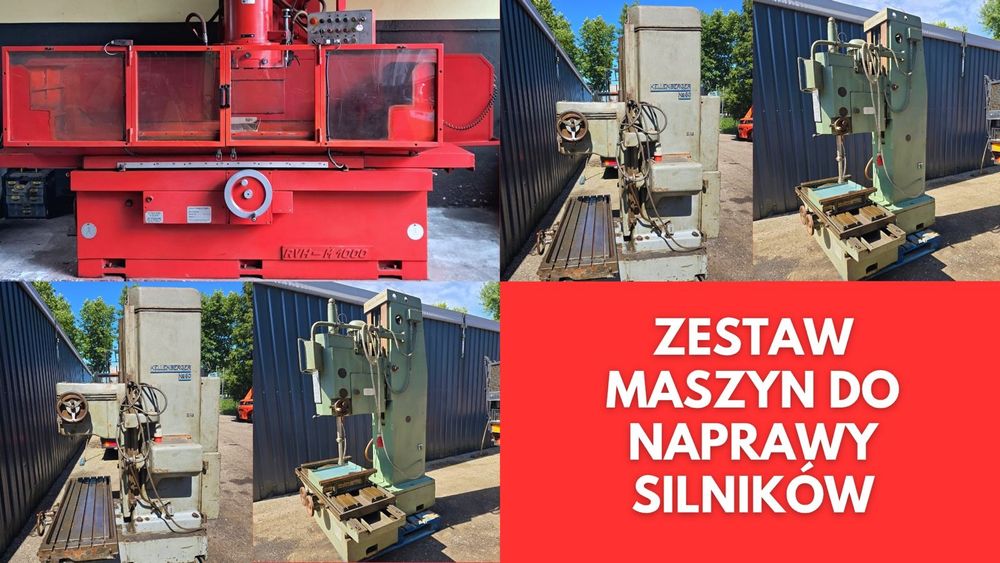Zestaw maszyn do naprawy i regeneracji silników | Gotowy do pracy, jeszcze podłączony do sieci