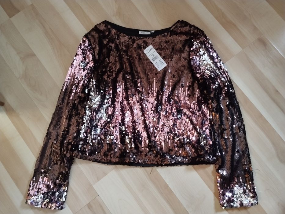 Bluzka cekiny KappAhl XS