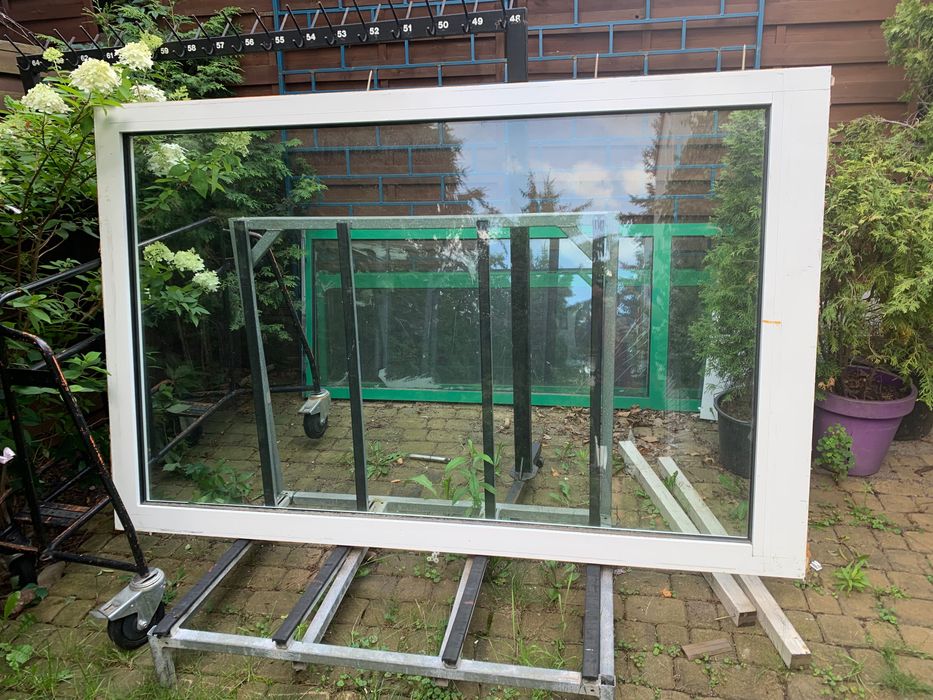 Okno aluminiowe 135x210 fix witryna naświetlę ścianka biurowa