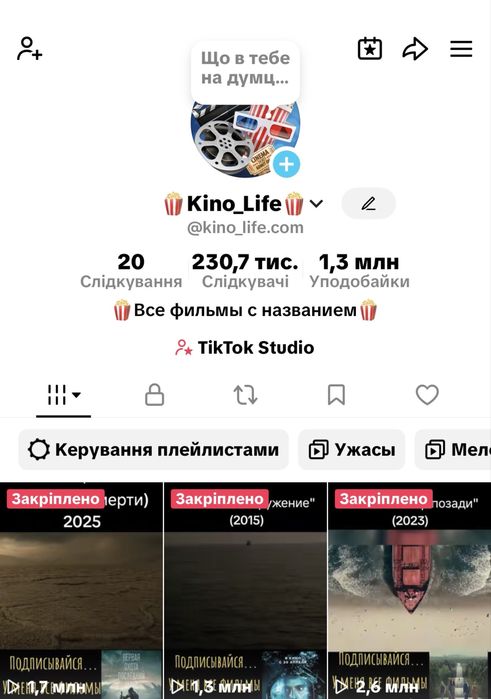 Тік ток аккаунт (Реальний)