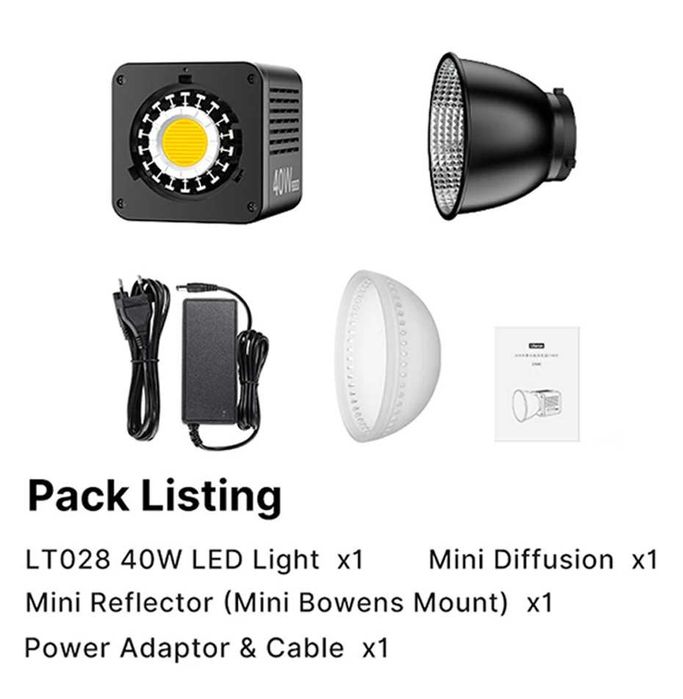 Luz LED COB Ulanzi LT028 40W – Bateria 3400mAh (Nova)