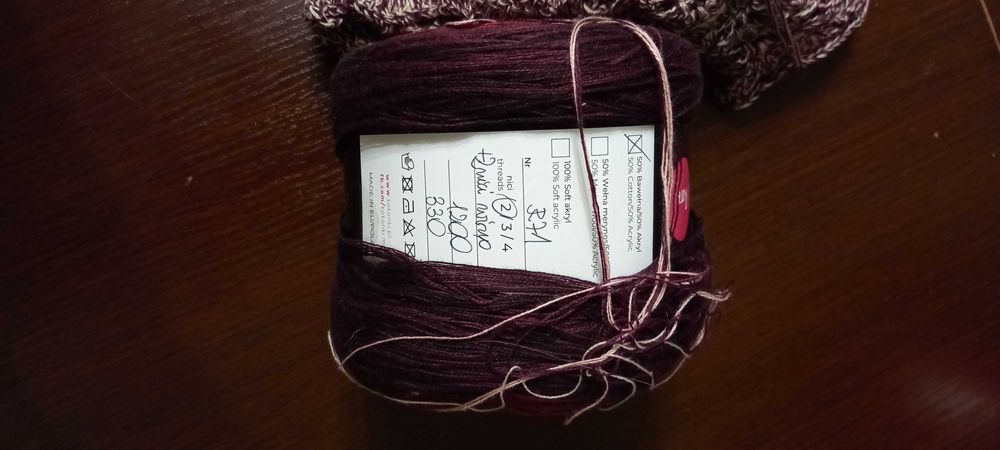 Włóczka ombre bawełna akryl