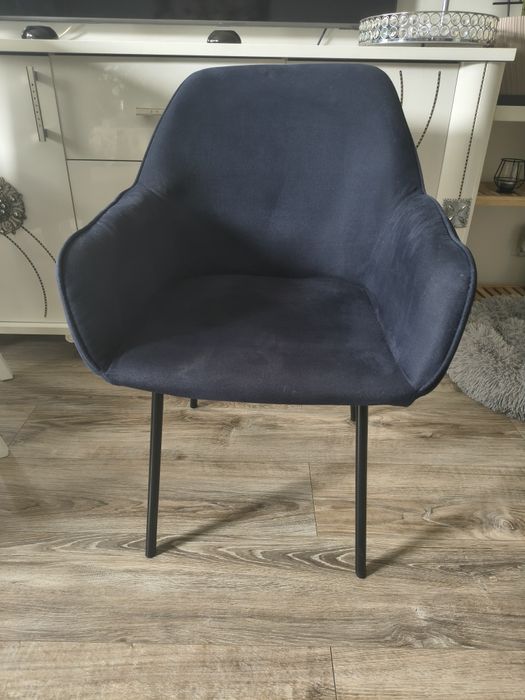 Fotel  pokojowy granatowy