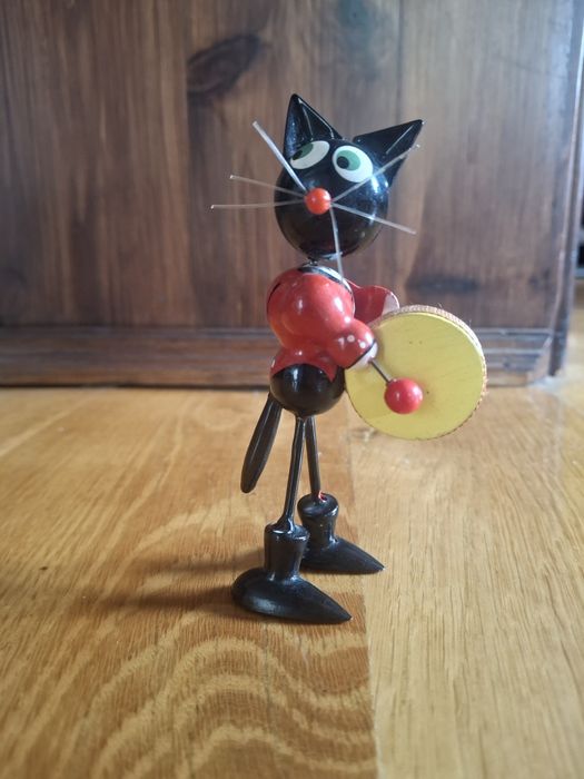 Koty figurki vintage z lat 80 PRL