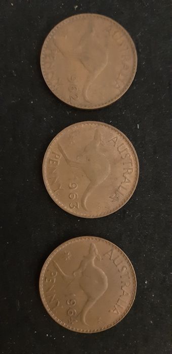 MOEDAS Austrália PENNY - 1962 , 1963 , 1964