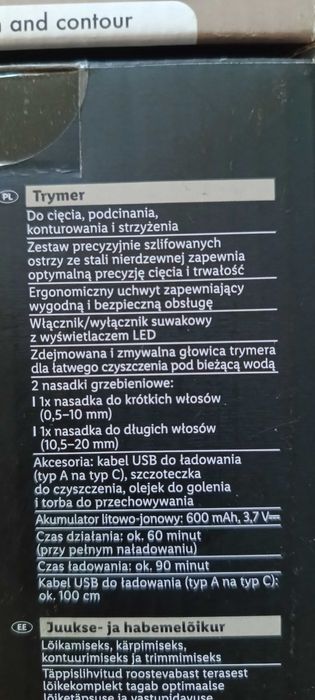 CIEN BEAUTY CBBT 3.7 A1, trymer/maszynka do włosów, NOWA