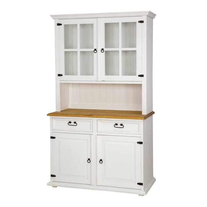 kredens w stylu retro, drewniany, sosnowy od producenta MEBLO-WOSK