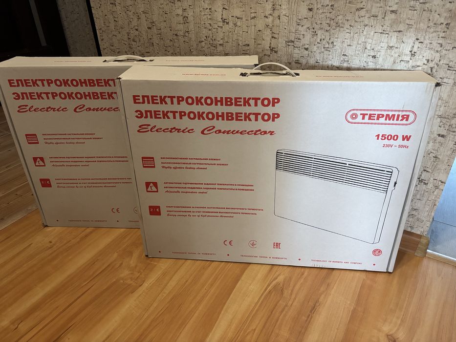 Нові електро конвектори "Термія ЭВНА-1.5/230С2 (сш)", 1500w