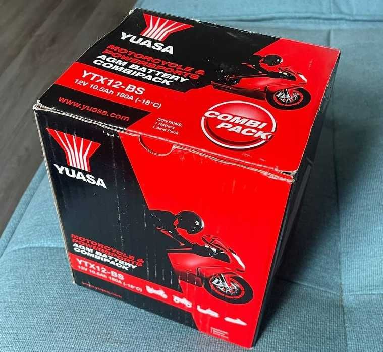 Акумулятор Yuasa YTX12-BS, 12V, 10.5Ah, 180A, для мотоциклу