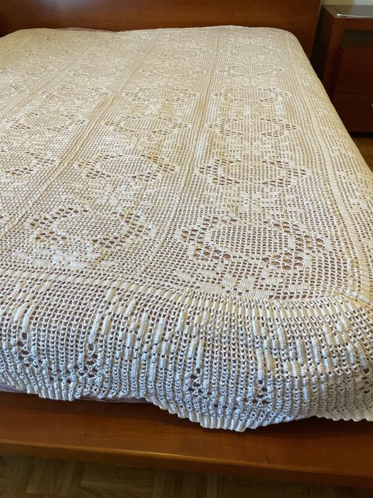 colcha renda cama corpo e meio
