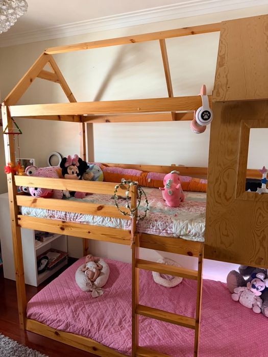 Cama Beliche Pinho como nova