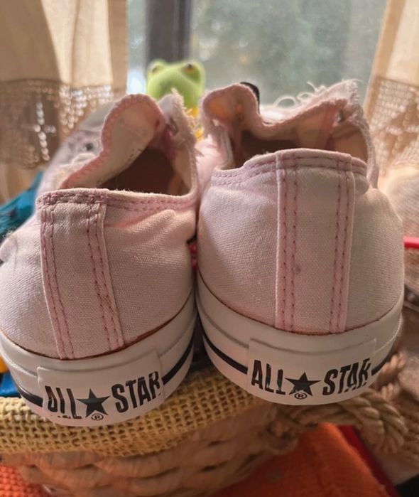 Ténis Converse AllStar rosa 40 tipo sapatilha sem atacadores