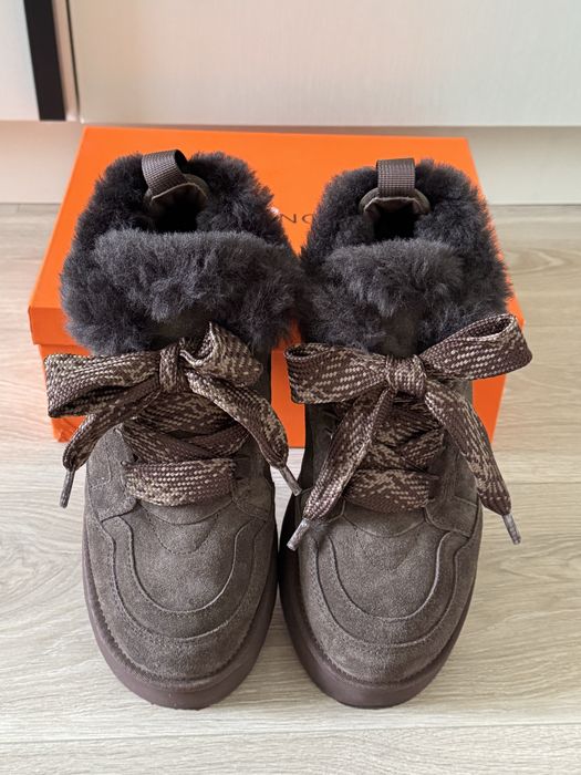 Замшевые ботинки Ugg Lowmel на меху/ Замшеві черевики на хутрі/ Hypnoz