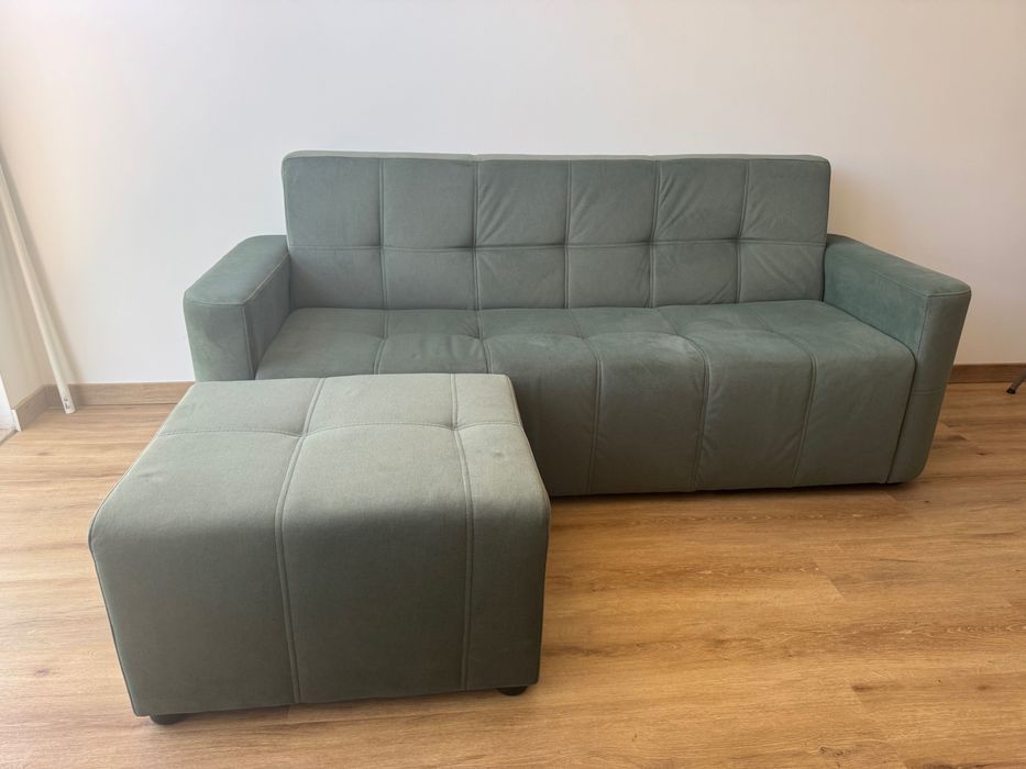 Sofá e puff chaise longue