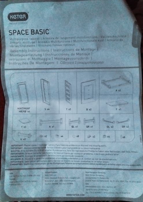 Armário Keter em PVC, alto e resistentes 177 X 65