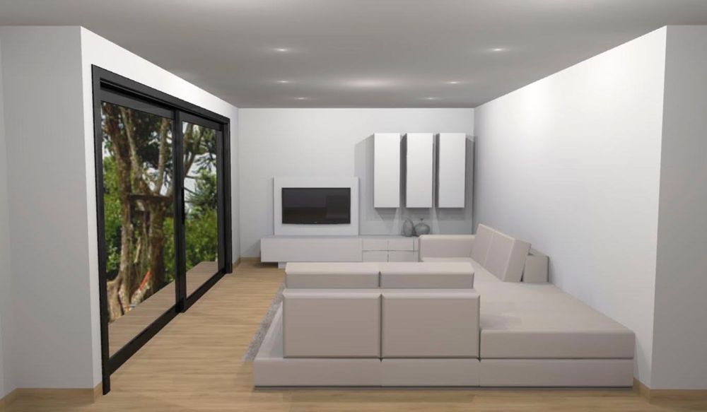 Sofá com formato em U com chaise longue e 5 lugares