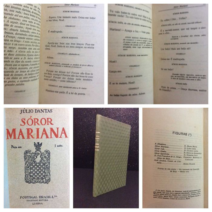 Júlio Dantas - Sóror Mariana Peça em 1 acto -  3.ª Edição, 192?