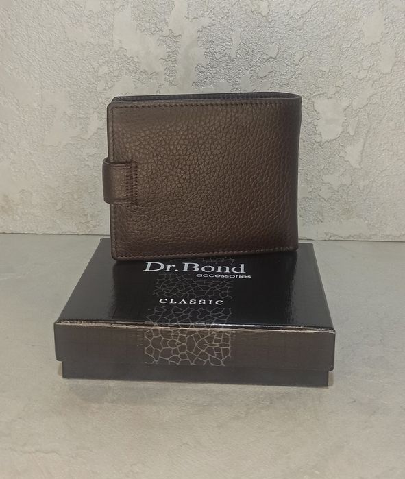 Гаманець чоловічий шкіряний  Dr. Bond кошелек мужской кожаный