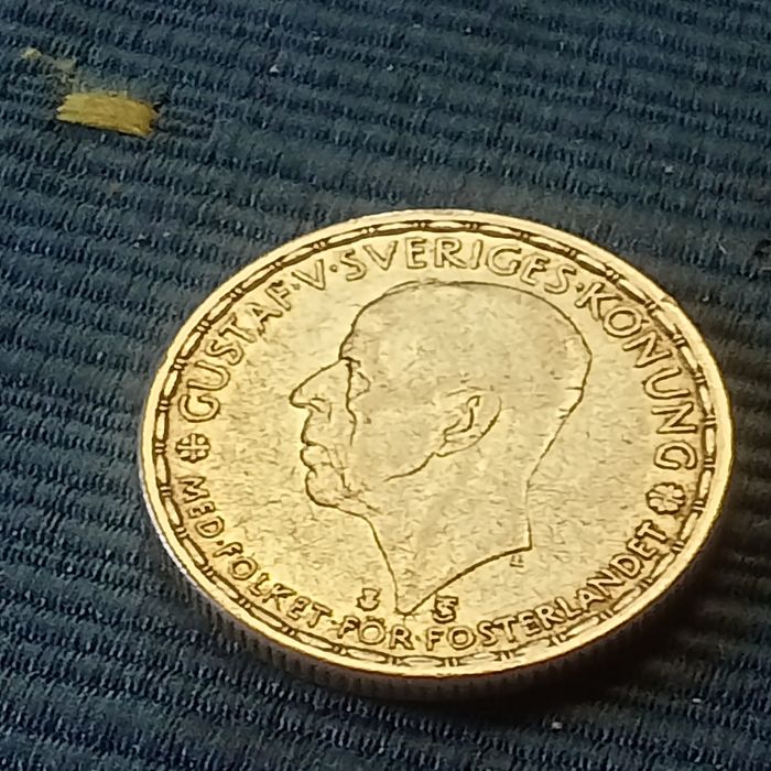 moeda prata 1 coroa suecia 1942