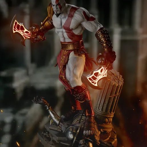Figurka 3D Kratos – Fan Art, druk 16K