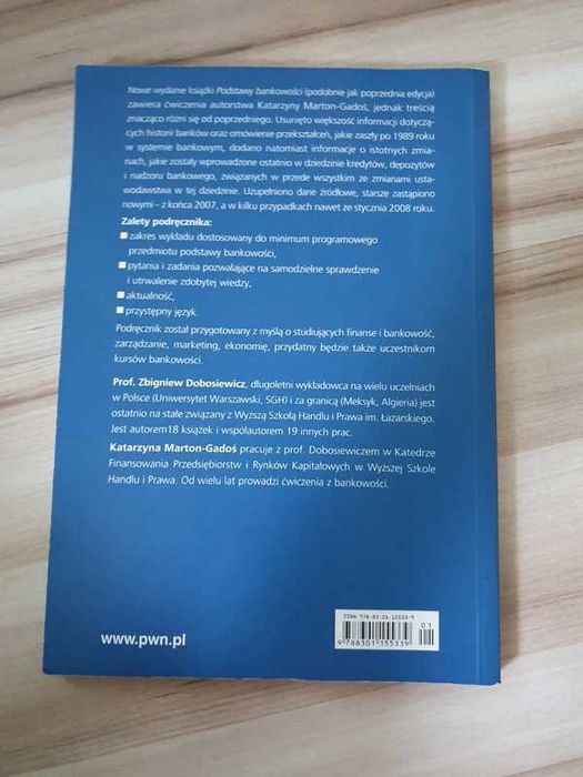 Książka - Dobosiewicz, Marton-Gadoś "Podstawy bankowości z zadaniami"