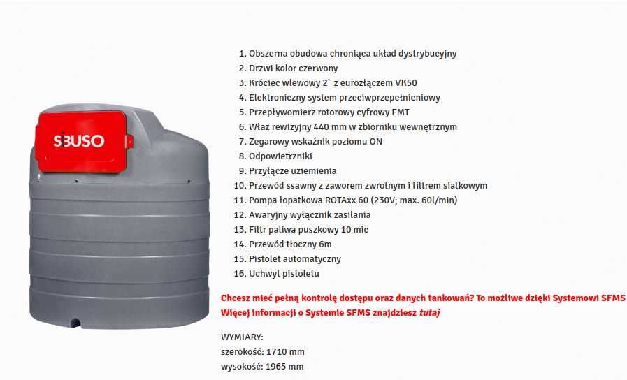 Zbiornik ON dwupłaszczowy 2500 ltr najtaniej