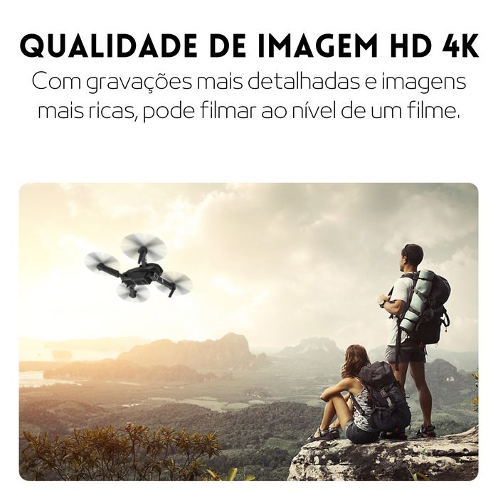 DRONE CONDUÇÃO FÁCIL  (Filma em HD 4K)