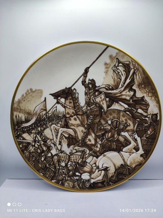 Prato de coleção Tempos de Bravura, Batalha de Aljubarrota  1385