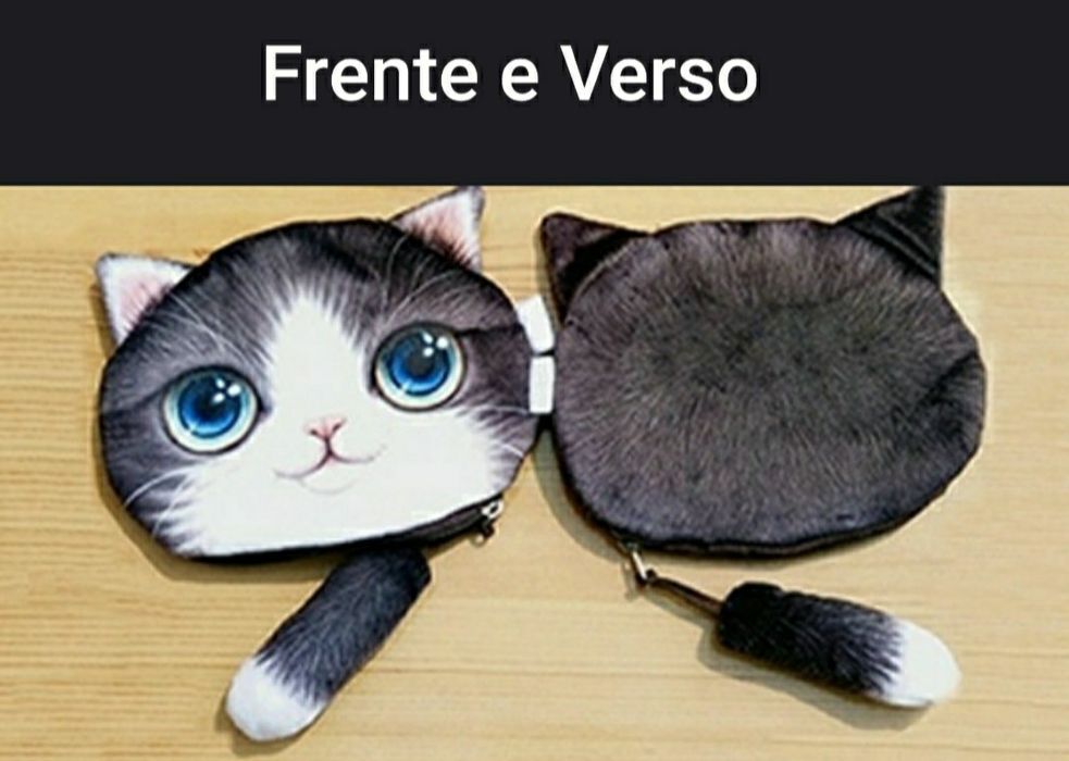 Porta Moedas ou Maquilhagem Gato.