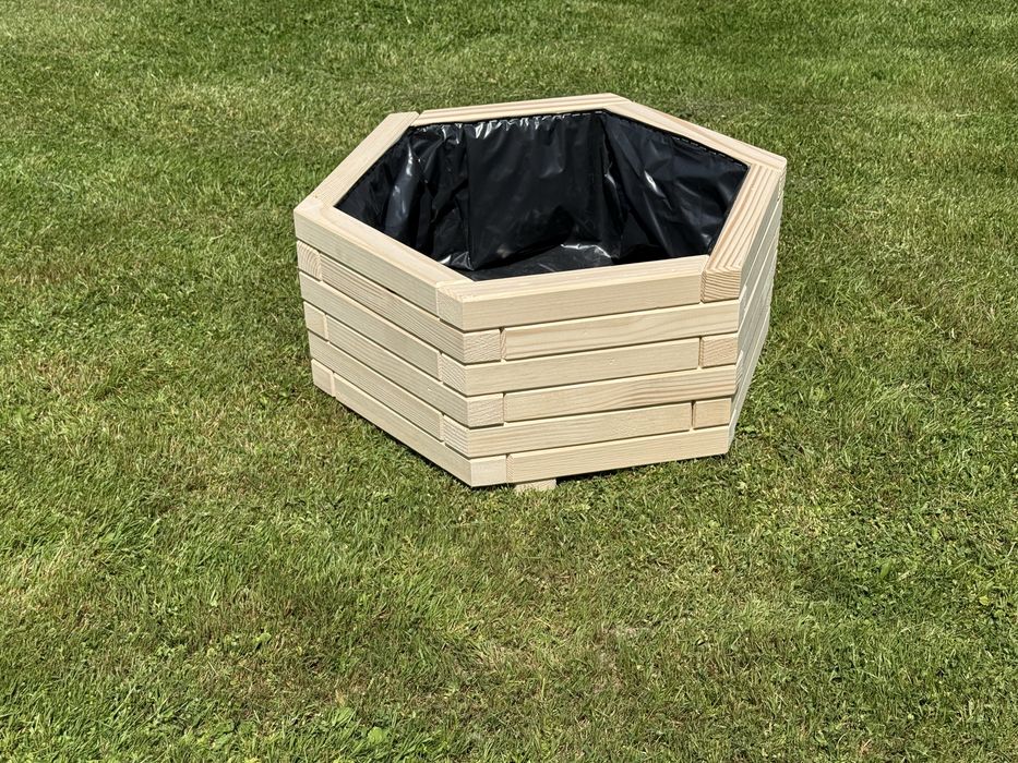 Donice sześciokątne z folią różne wymiary