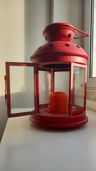 Lanterna estrelada Porta vela grossa IKEA int/ext 40cm