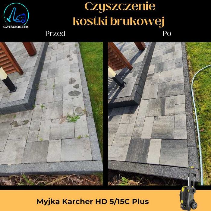 Profesjonalne CZYSZCZENIE mycie balkonu tarasu kostki brukowej Kielce