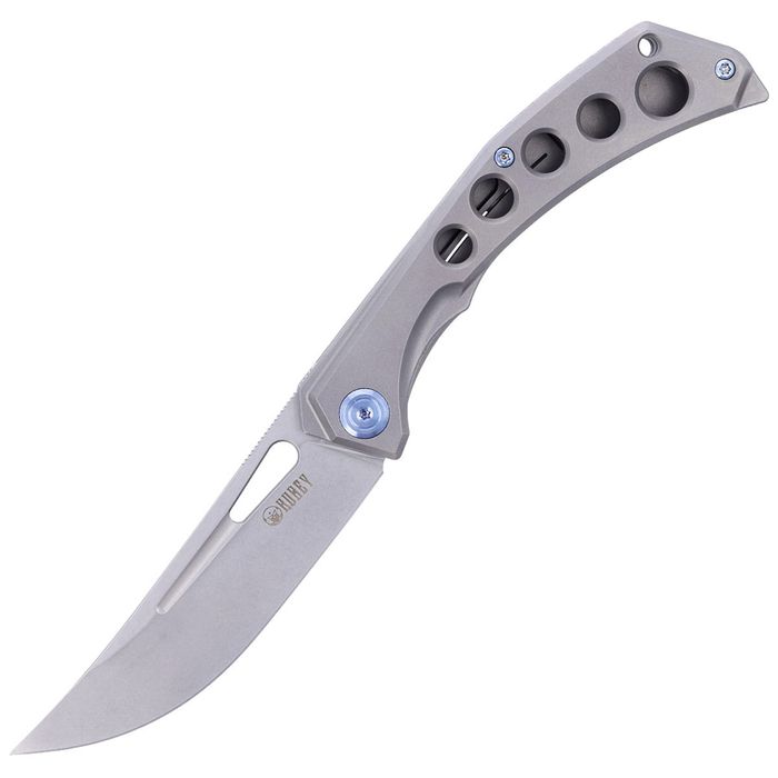 Nóż składany Kubey Ishtar Gray Titanium, Satin AUS-10 by (KU170C)