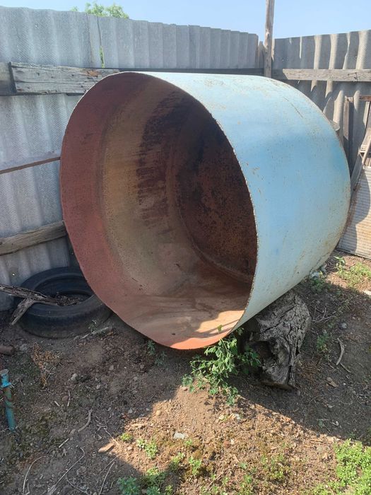 бак металевий,бочка, півбочки, металева ємність 1.4м3, чан