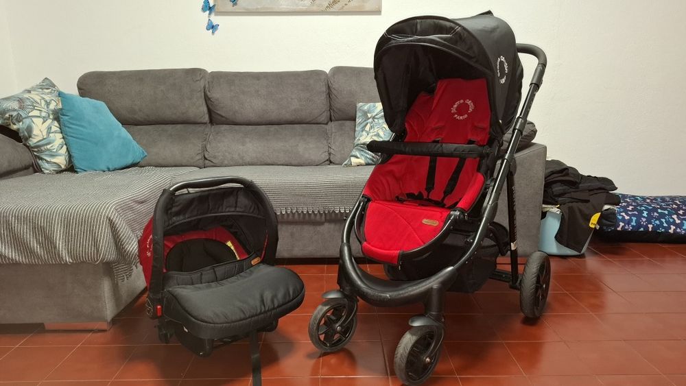 Carrinho de passeio bebé com ovo e redutor -Pierre Cardin Paris