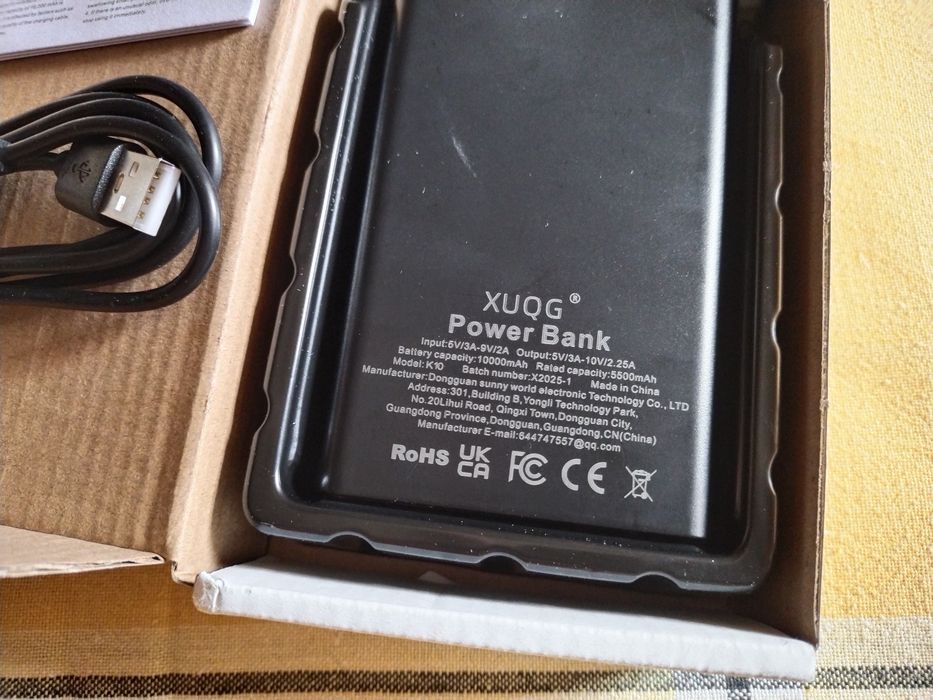 Новый повербанк XUQG 10000 mAh с LED фонариком и быстрой зарядкой (Power Bank) + подарок