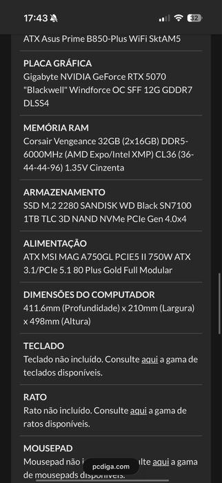 computador desktop pcdiga gaming gml-pr57rf6