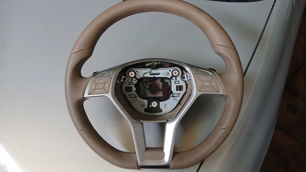 Volante Mercedes Multifunções Pele Bege Original