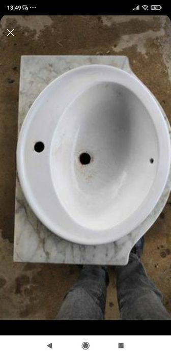 pio lavatório com tampo em pedra