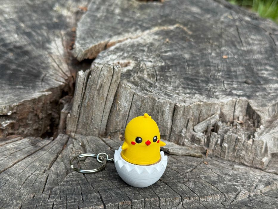 Kurczaczek w Jajku kliker 3D 3w1 – figurka, brelok i clicker antystresowy, gadżet