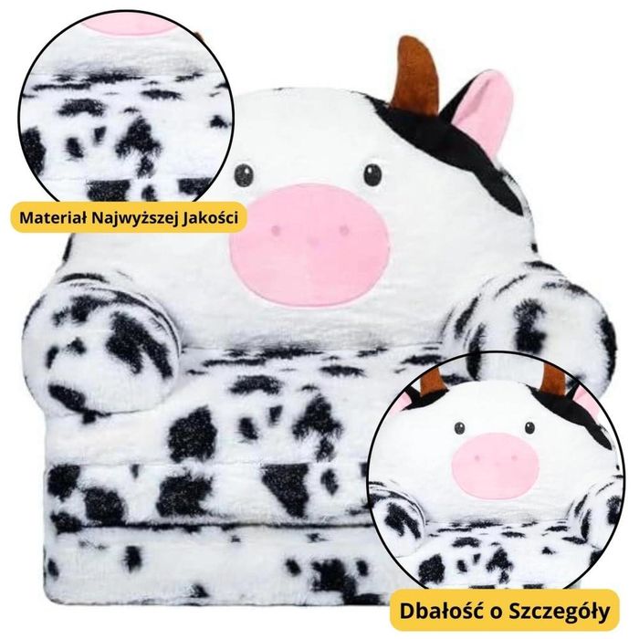 Fotel dla dziecka rozkład Krowa 3 poziom 50x50cm ,1150x500 mm