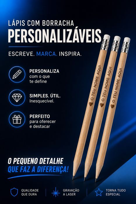 Lápis com Borracha Personalizáveis