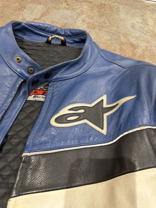 Шкіряна мотокуртка Alpinestars (Розмір 56 / XL) / Мото куртка вінтаж