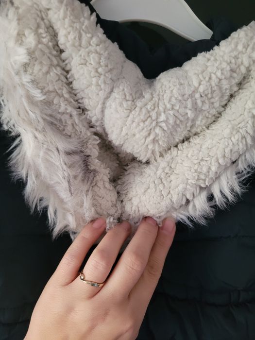 Zimowa dziewczęca kurtka parka r. 98