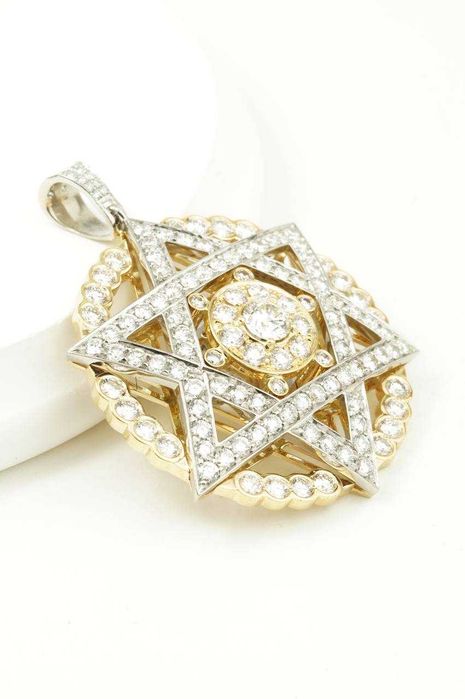 Złoty wisiorek z brylantami 14k 8.07ct
