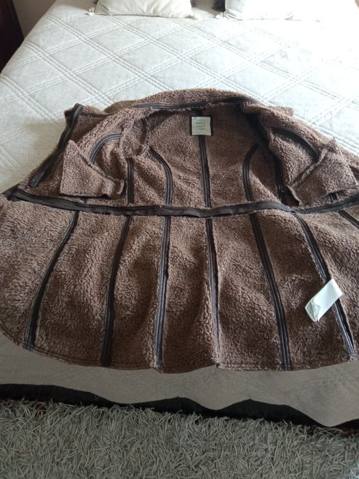 Casaco  pele castanho