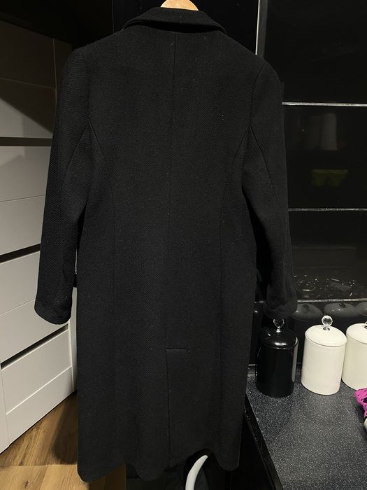 Płaszcz wełniany czarny klasyczny